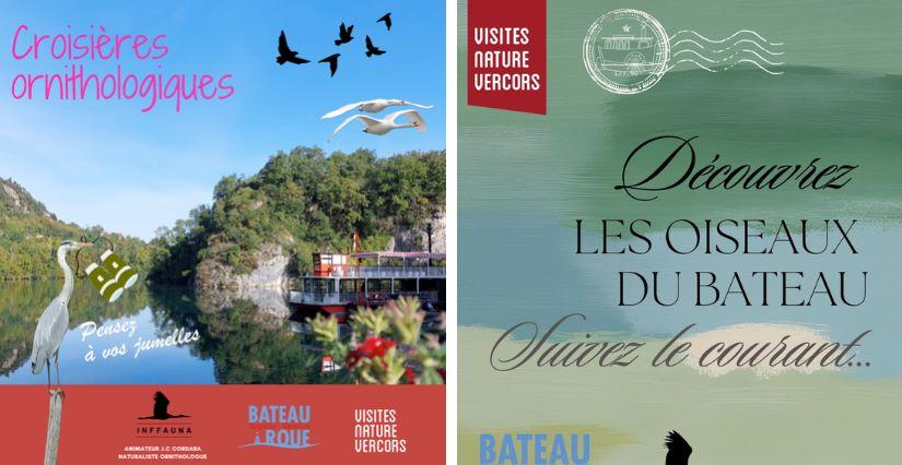 Croisières ornithologiques à bord du Bateau à Roue Royans-Vercors - Départ de Saint-Nazaire-en-Royans