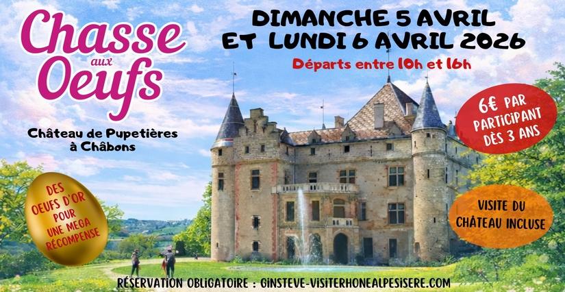 Chasse aux oeufs au Château de Pupetières à Châbons