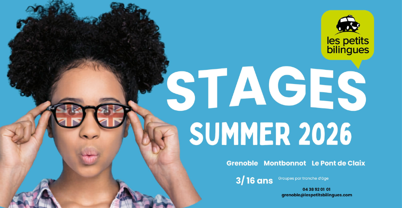 Stages été d'anglais chez les Petits Bilingues, à Grenoble, Montbonnot et Le Pont-de-Claix