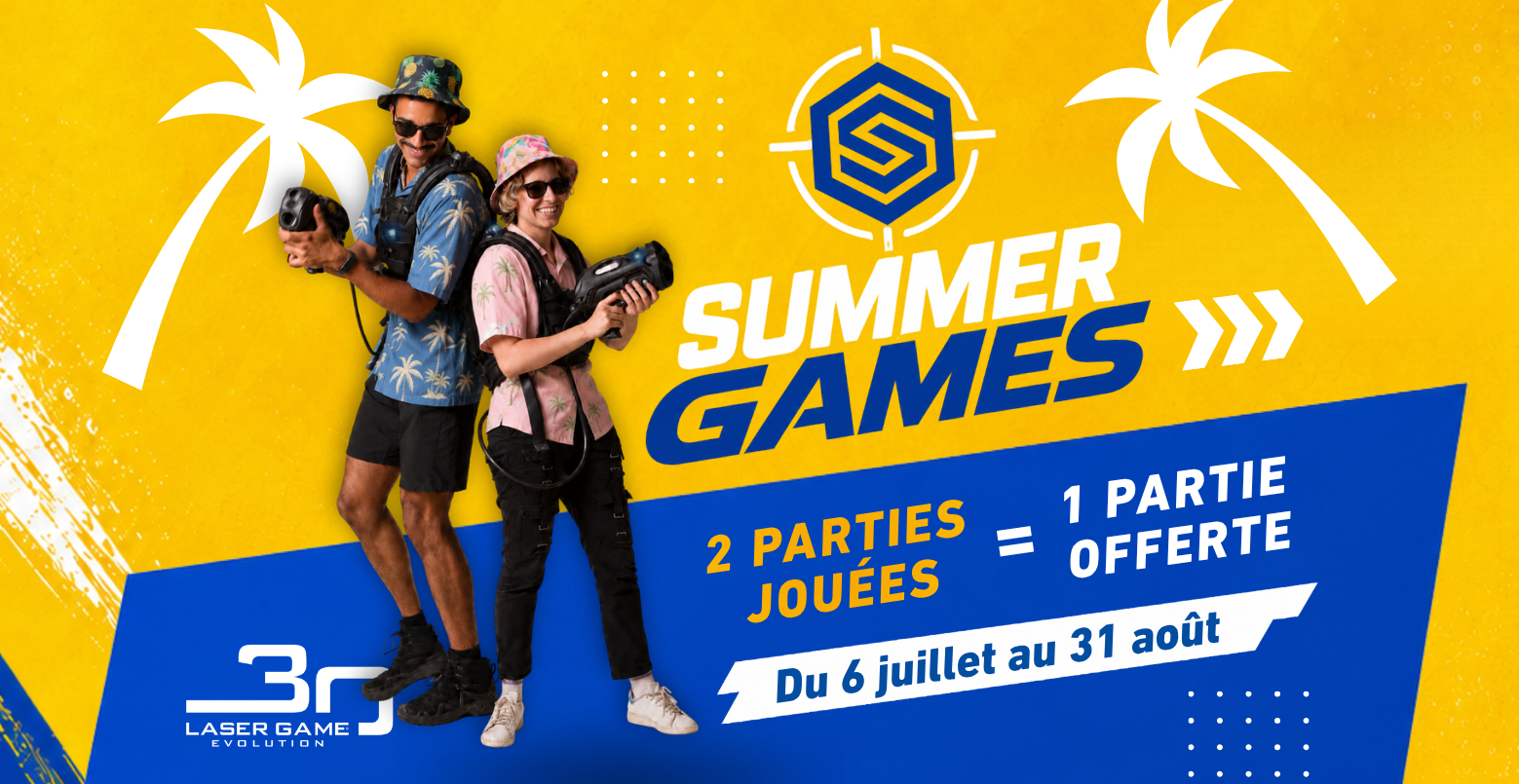 Profitez des Summer Games : les offres de l'été chez Laser Game Evolution à Grenoble, Saint-Martin-d'Hères et Chambéry