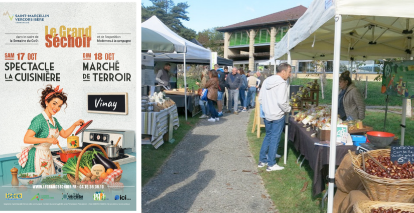 Marché de terroir en famille au Grand Séchoir à Vinay 