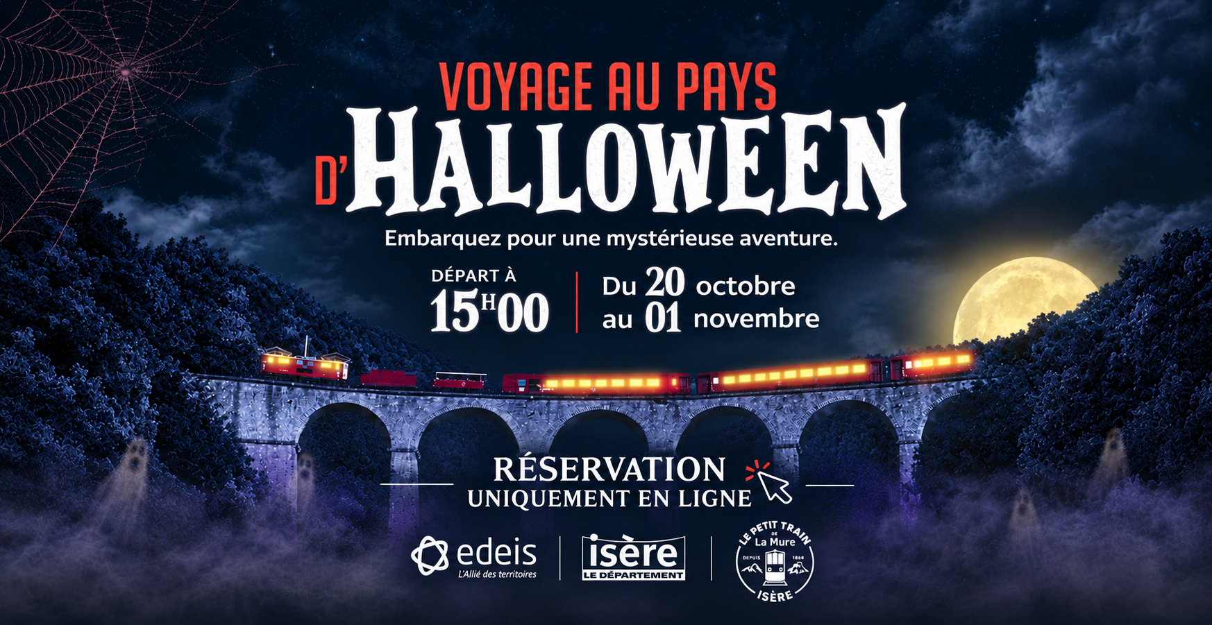 "Voyage au pays d'Halloween" à bord du Petit Train de La Mure !