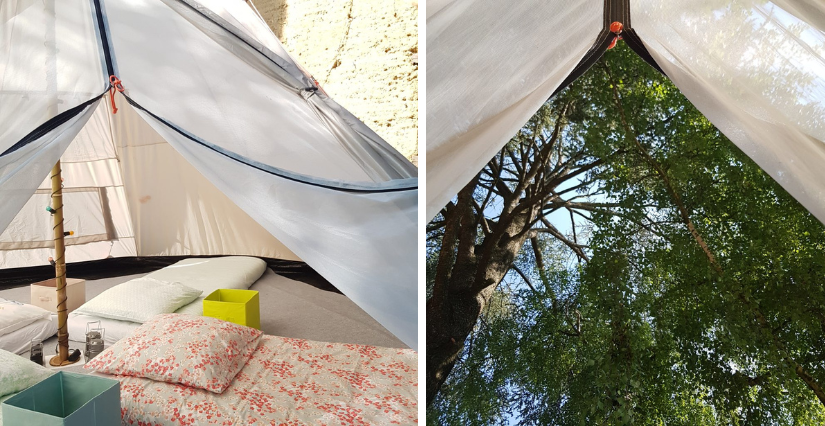 Tipi à la campagne - Les Petites Bottes à Fitilieu
