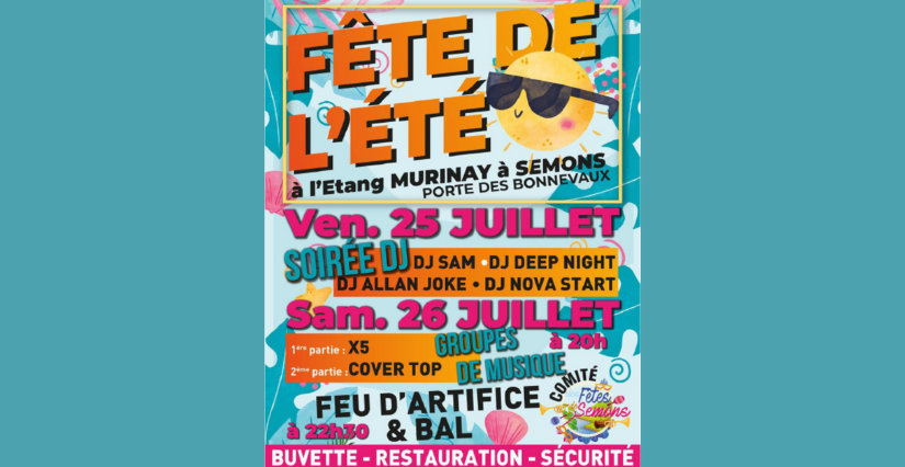 Fête de l'été et feu d'artifice à Porte des Bonnevaux