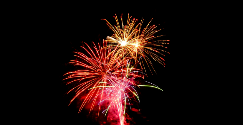Feu d'artifice le 14 juillet 2025 en famille - Isère