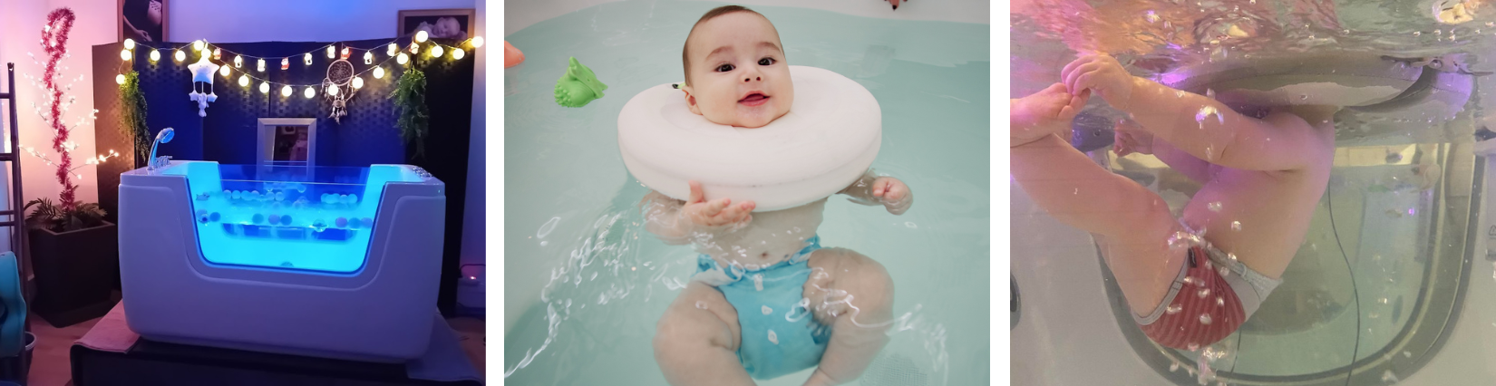 Hydrothérapie enfant en jacuzzi, chez Bambinospa