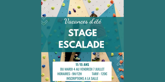 Stage d'escalade pour les ados, chez AlpAbloc - Bourgoin-Jallieu