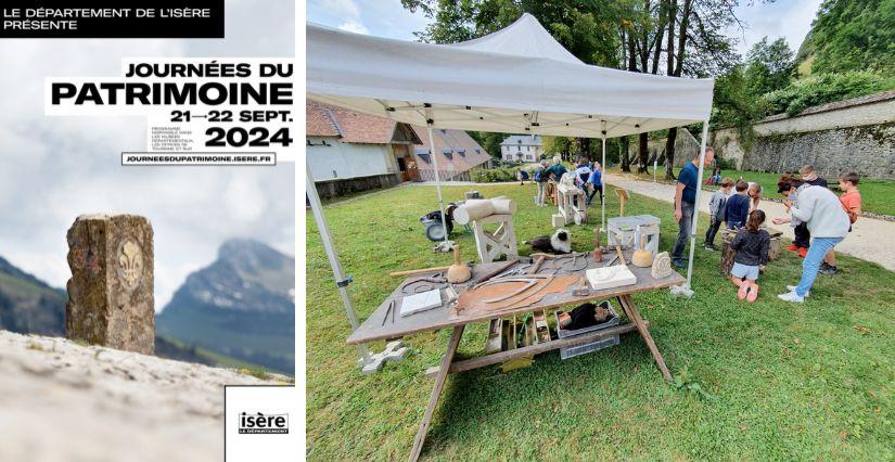 Journées Européennes du Patrimoine: démonstration de métiers ancestraux au Musée de la Grande Chartreuse, à Saint-Pierre-de-Chartreuse