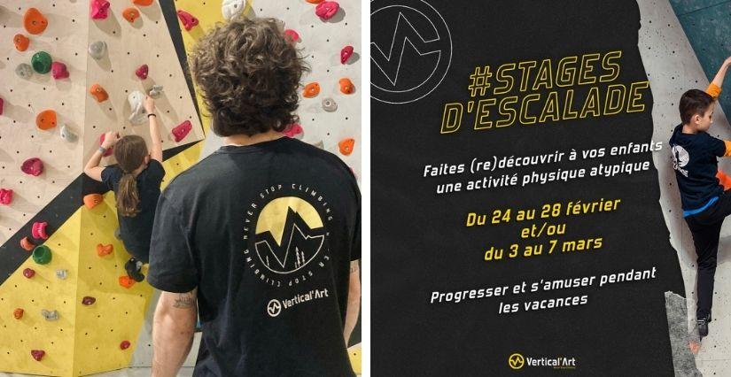 Stages d'hiver d'escalade de bloc chez Vertical'Art Grenoble