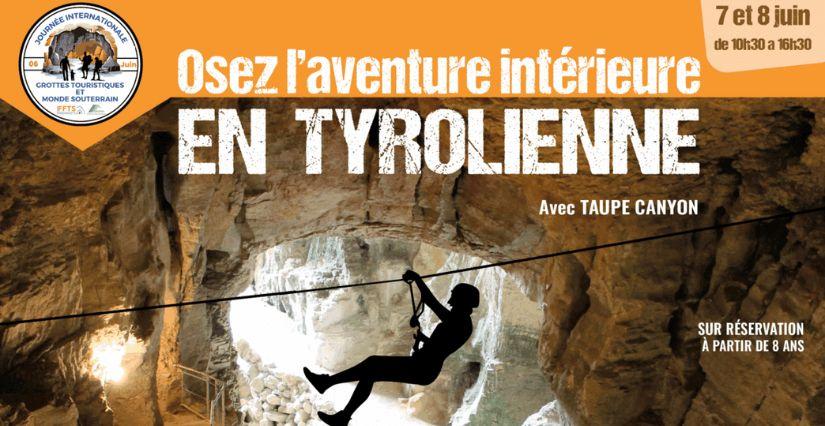 Animation tyrolienne aux Grottes de La Balme