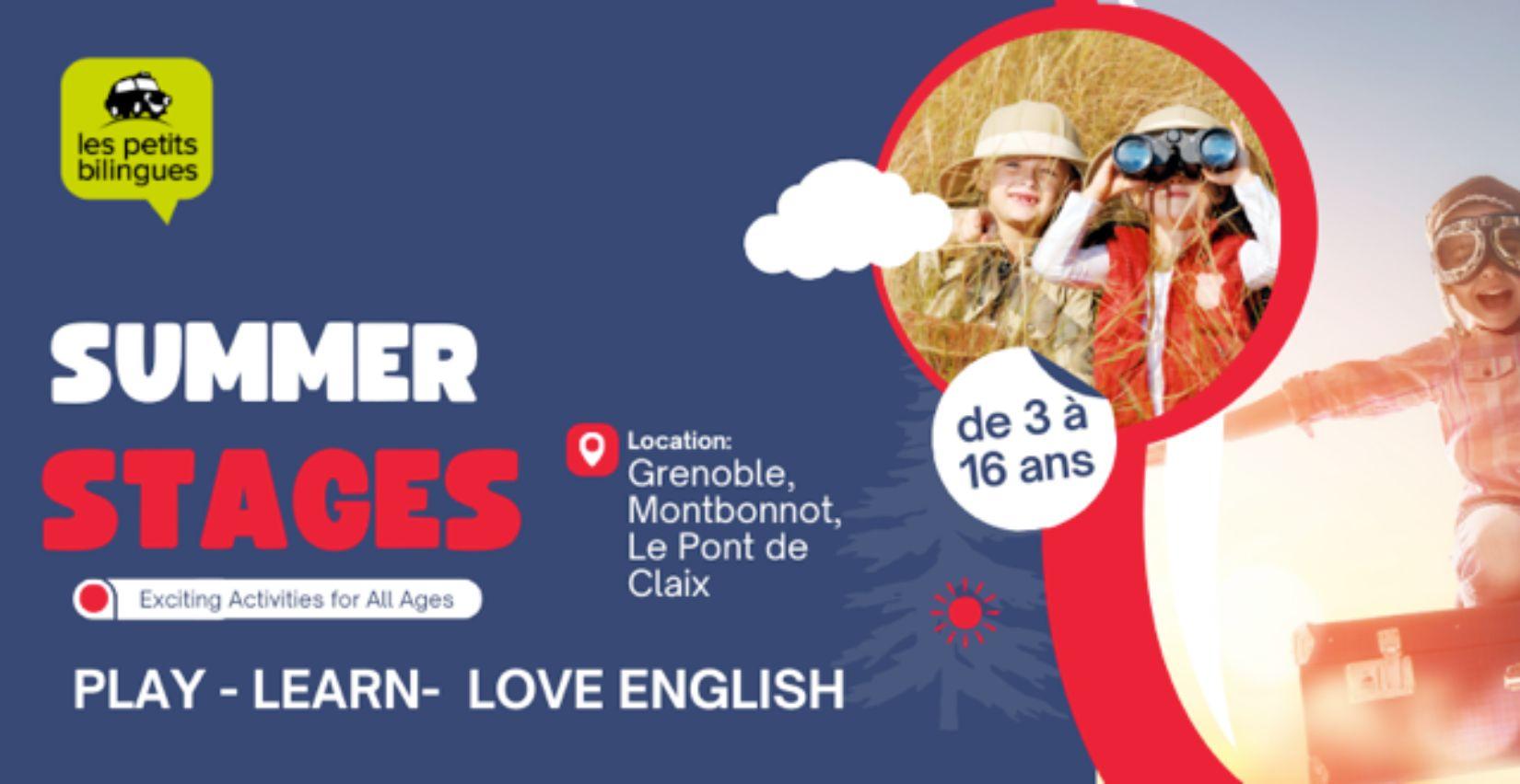 Stages été d'anglais chez les Petits Bilingues, à Grenoble, Montbonnot et Le Pont-de-Claix