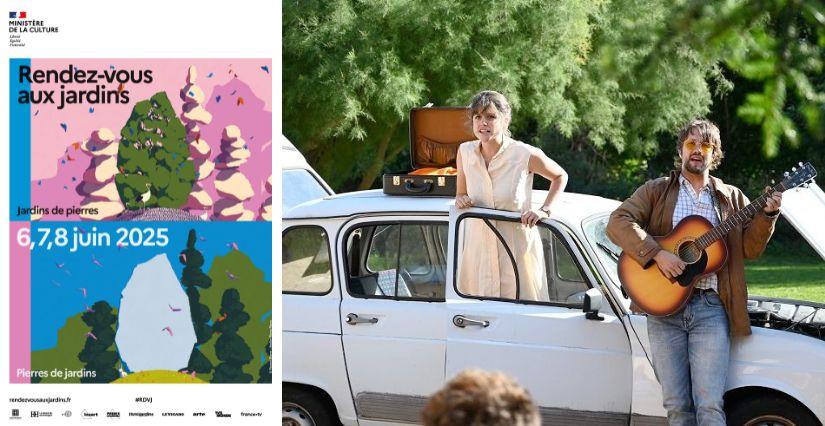 "Les folles vacances de Martine et Jean-Mi", spectacle à l'occasion des RDV aux jardins, au Grand Séchoir à Vinay