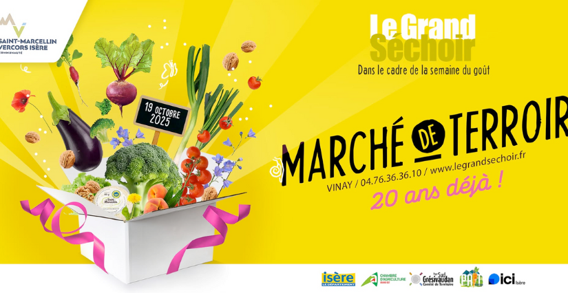 Marché de terroir en famille "20 ans déjà !", au Grand Séchoir à Vinay 
