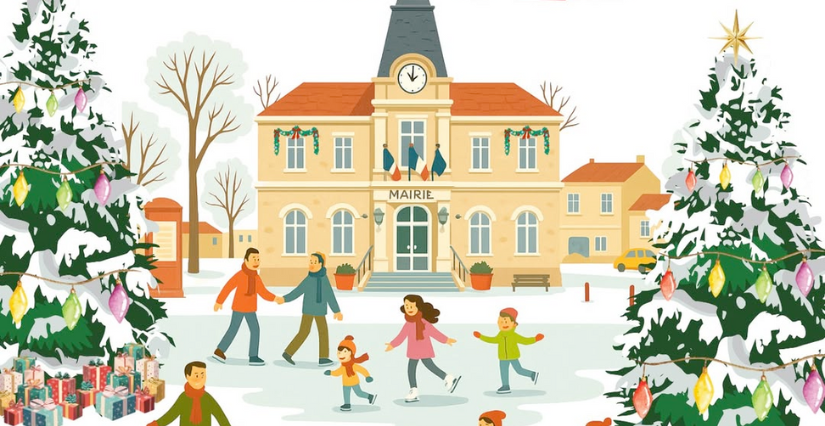 Patinoire de Noël éphémère à Heyrieux 