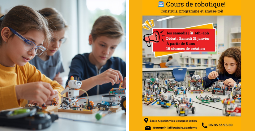 Cours de robotique chez Algorithmics à Bourgoin-Jallieu : inscrivez votre enfant !