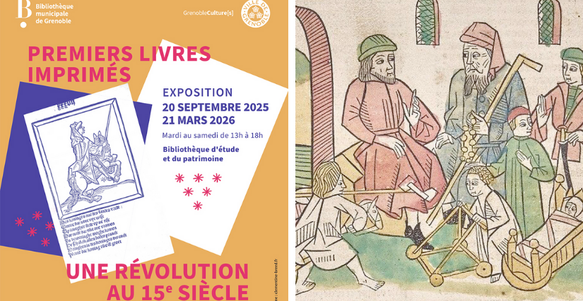 Visite en famille pour les 3-6 ans de l'exposition "Premiers livres imprimés" à la Bibliothèque d'étude et du patrimoine - Grenoble 