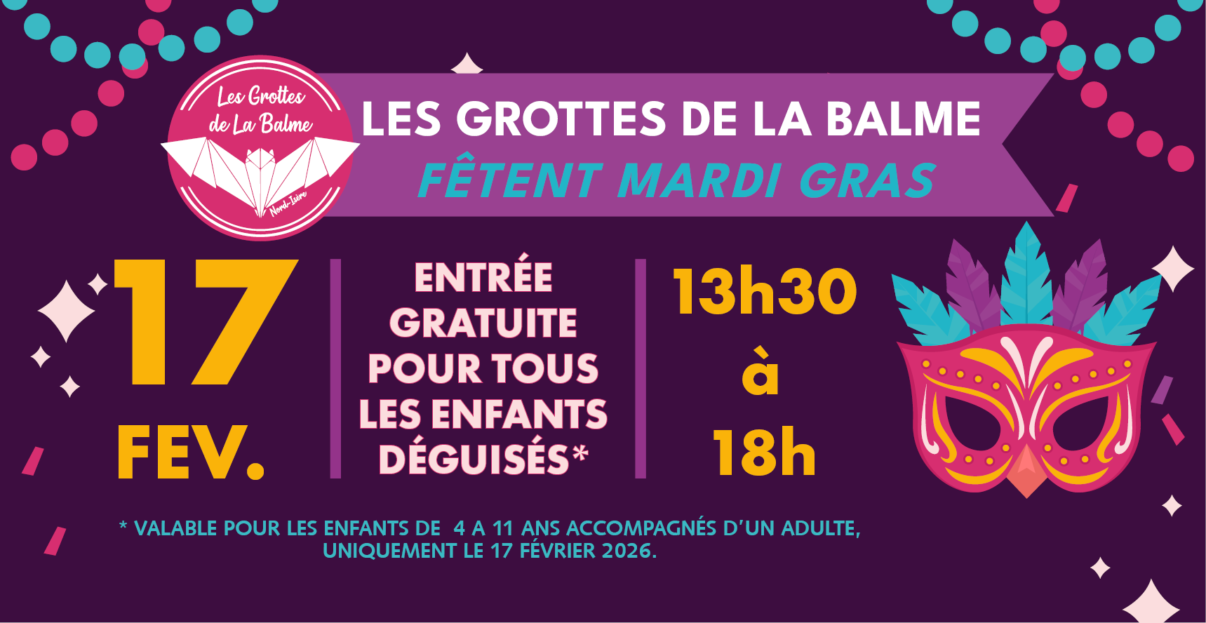 Les Grottes de la Balme fêtent Mardi gras !