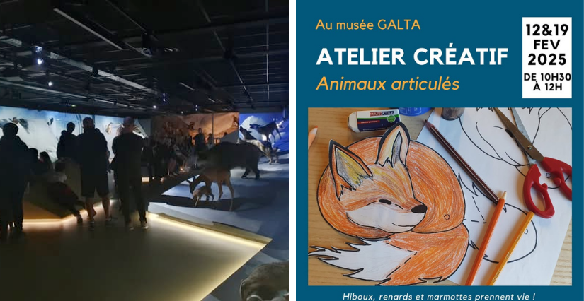 "Animaux articulés", atelier créatif au musée Galerie des Trésors Alpins - GALTA, au Bourg d'Oisans 
