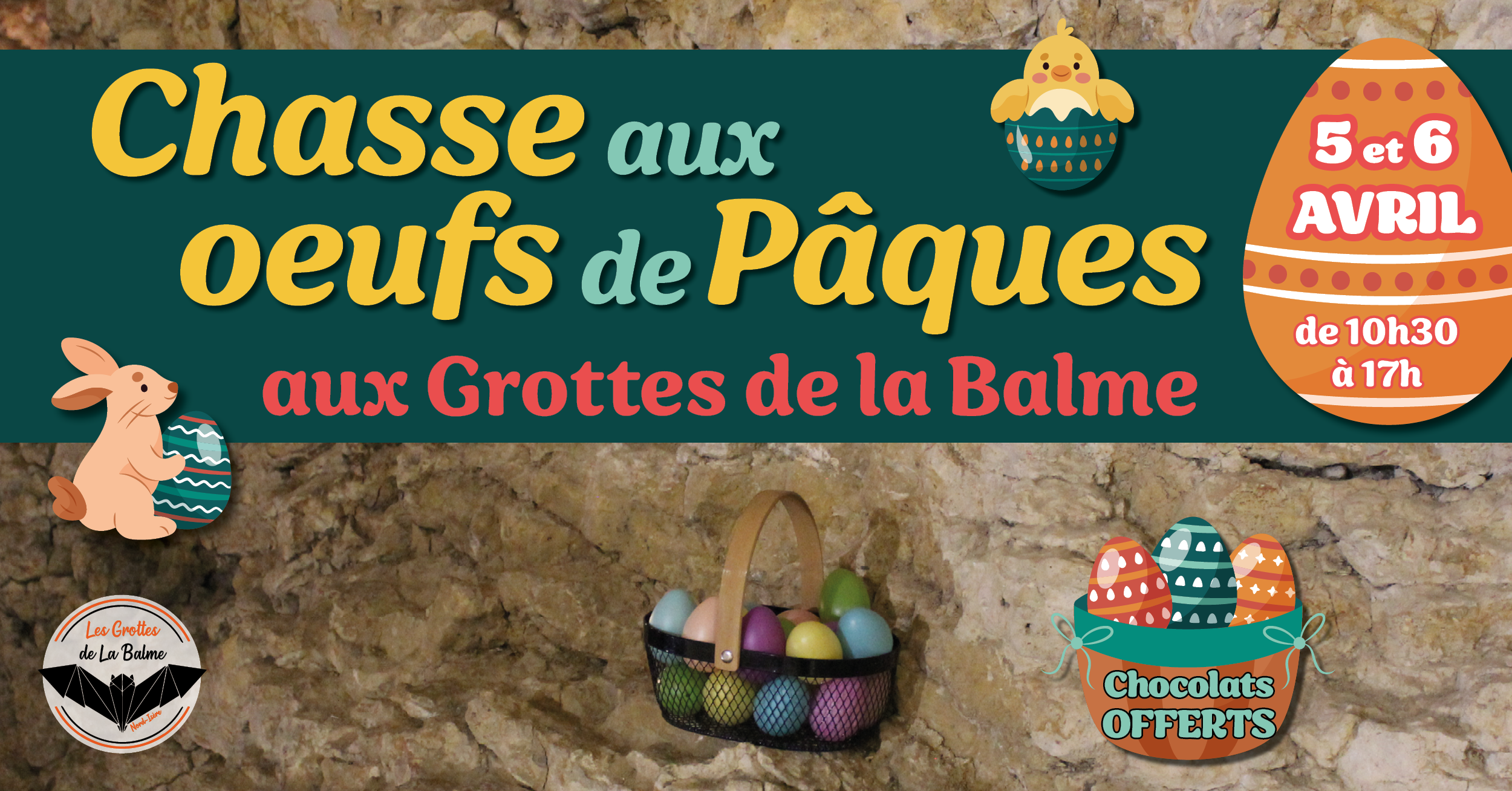 Chasse aux œufs de Pâques, une aventure chocolatée aux Grottes de la Balme !