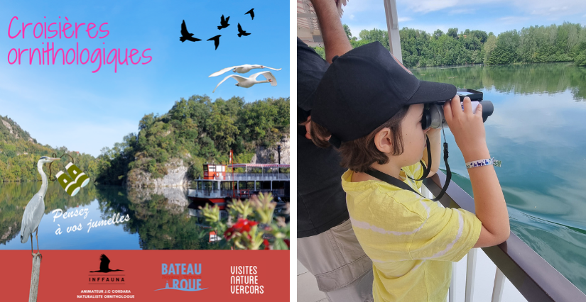 Croisières ornithologiques à bord du Bateau à Roue Royans-Vercors - Départ de Saint-Nazaire-en-Royans