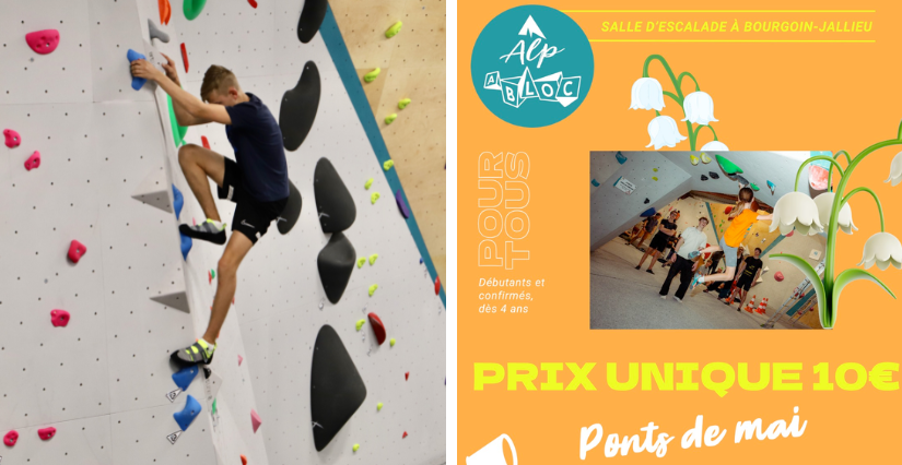 AlpAbloc vous accueille pendant les ponts de mai, avec tarif spécial ados/adultes ! - Bourgoin-Jallieu