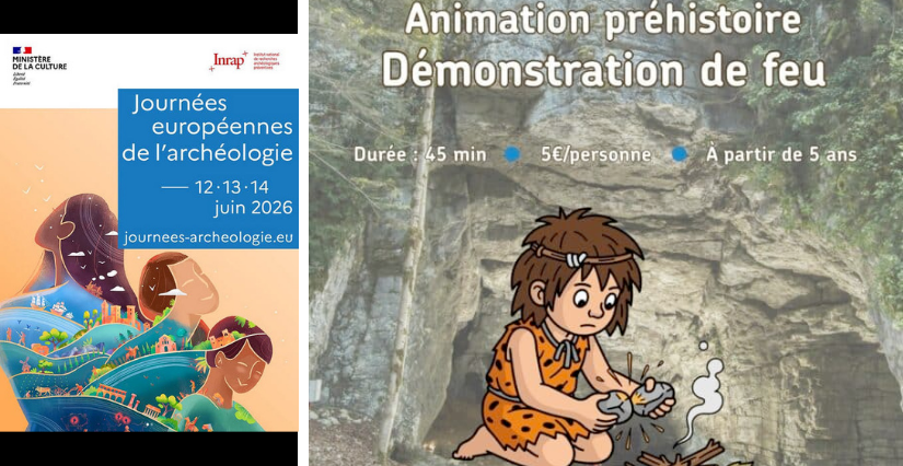 Journées européennes de l'archéologie | "Démonstration de feu", une animation préhistoire aux Grottes de Saint-Christophe