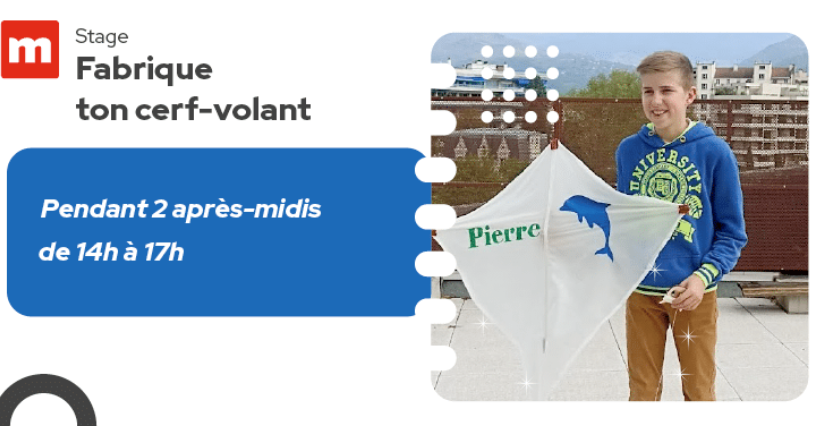 "Fabrique ton cerf-volant", stage créatif pour les enfants à la Casemate - Grenoble 