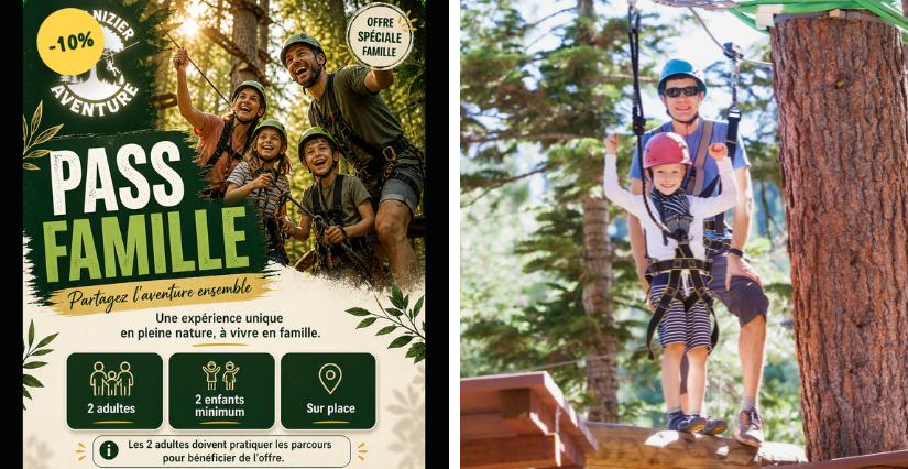 Le Pass famille à Saint Nizier Aventure : cet été, faites de l'accrobranche en famille sans vous ruiner ! - Saint-Nizier-du-Moucherotte