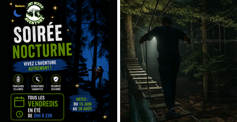 Soirée Nocturne à Saint Nizier Aventure : grimpez dans les arbres à la nuit tombée ! - Saint-Nizier-du-Moucherotte