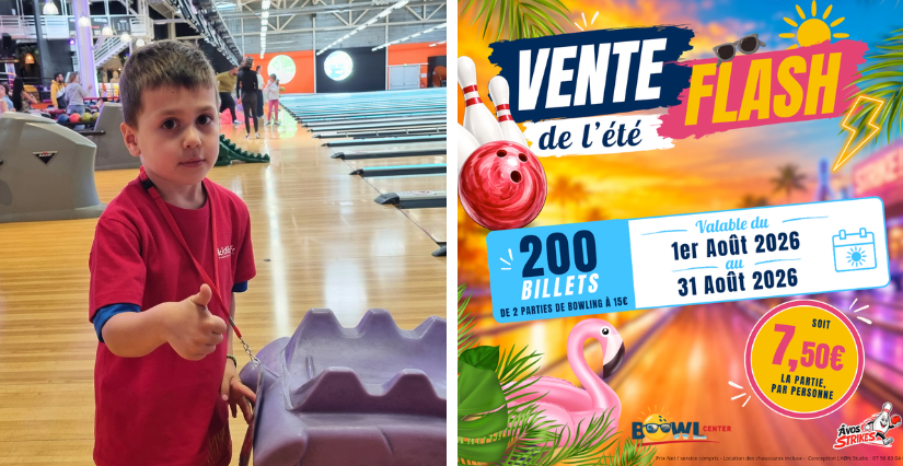Vente flash de l’été à Bowlcenter Échirolles : 2 parties de bowling à petit prix