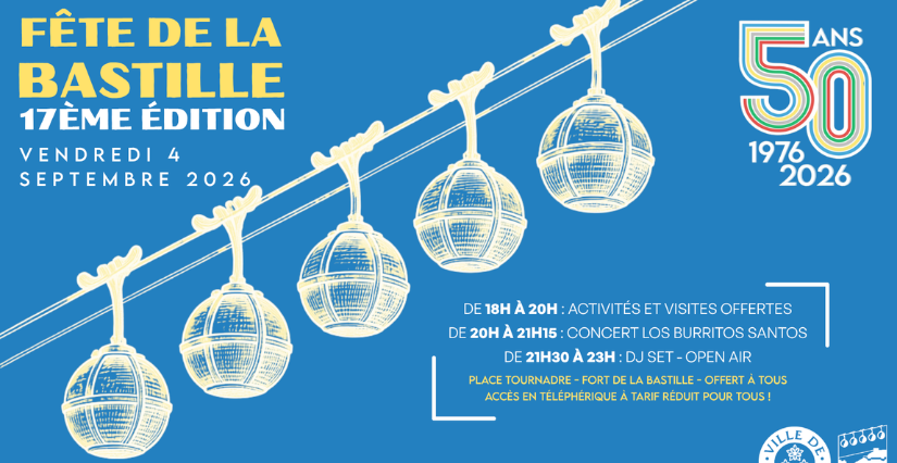 Fête de la Bastille, concert en plein air et animations familles au Fort de la Bastille - Grenoble 