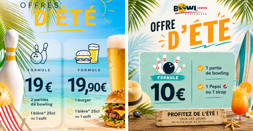 Profitez des offres d’été chez BowlCenter Échirolles !