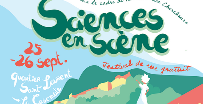 "Sciences en scène, festival d'arts de rue scientifique, dans le quartier Saint-Laurent à Grenoble