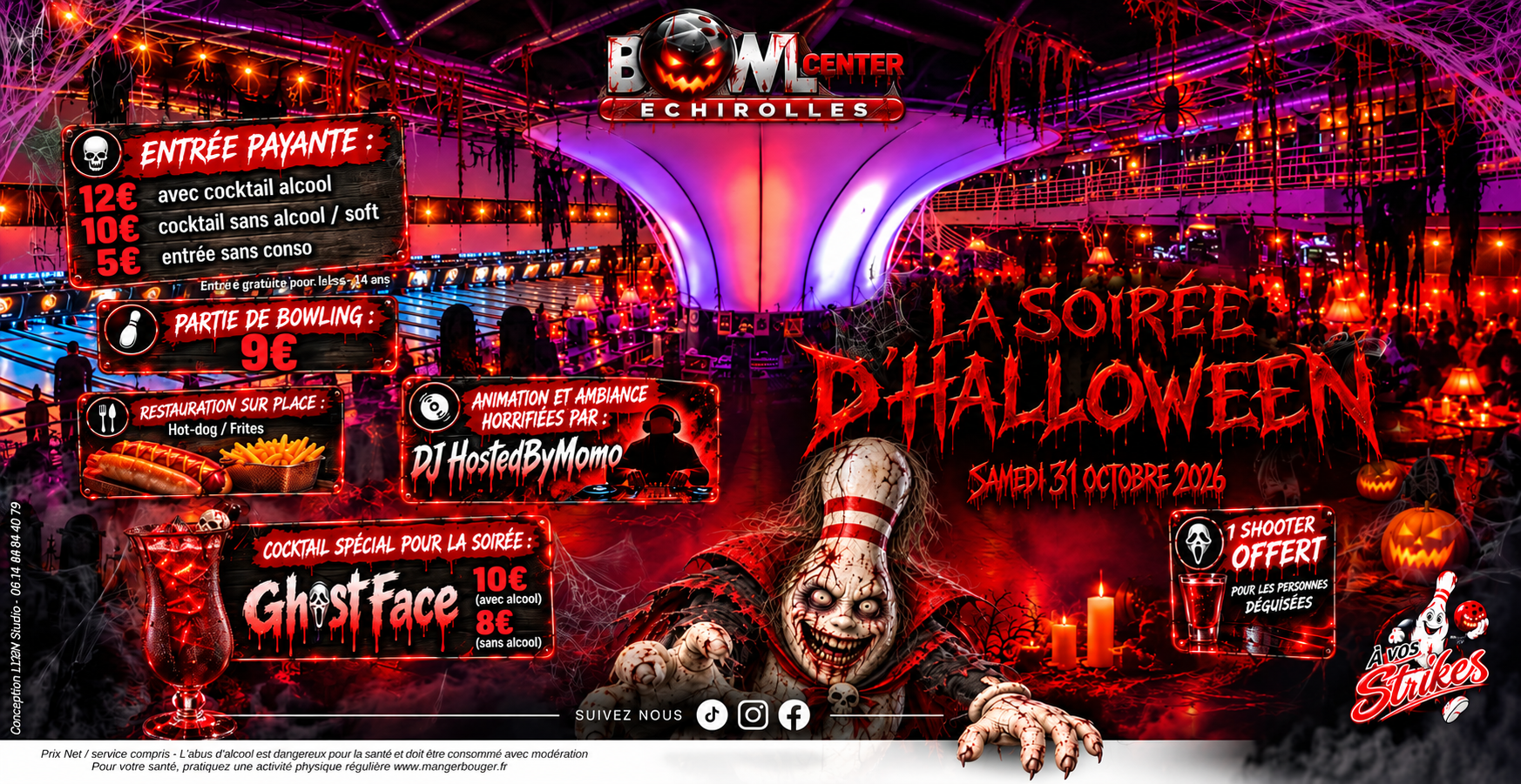 Soirée d'Halloween ados/adultes à Bowlcenter Échirolles 