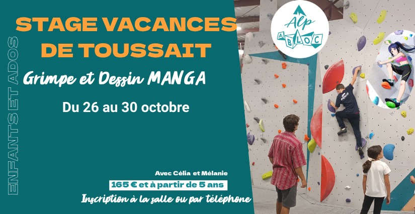 Stage d'escalade de bloc et dessin manga chez AlpAbloc à Bourgoin-Jallieu